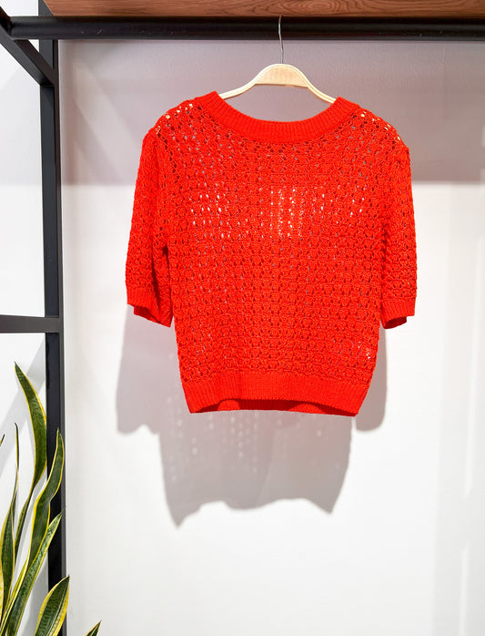Orange Knitted Top
